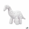 Pincello Plüüsist mänguasi värvimiseks valge must kangas 28x22x9cm Dinosaurus 8tk