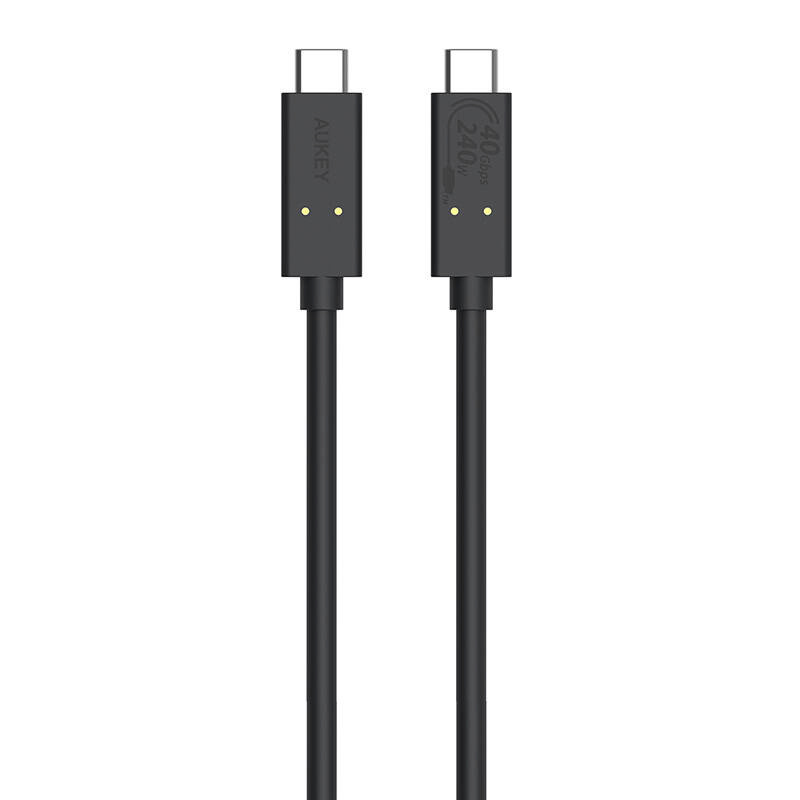 Aukey laadimiskaabel USB-C -> USB-C Aukey, CB-TCC241, 240W, 0.8m must