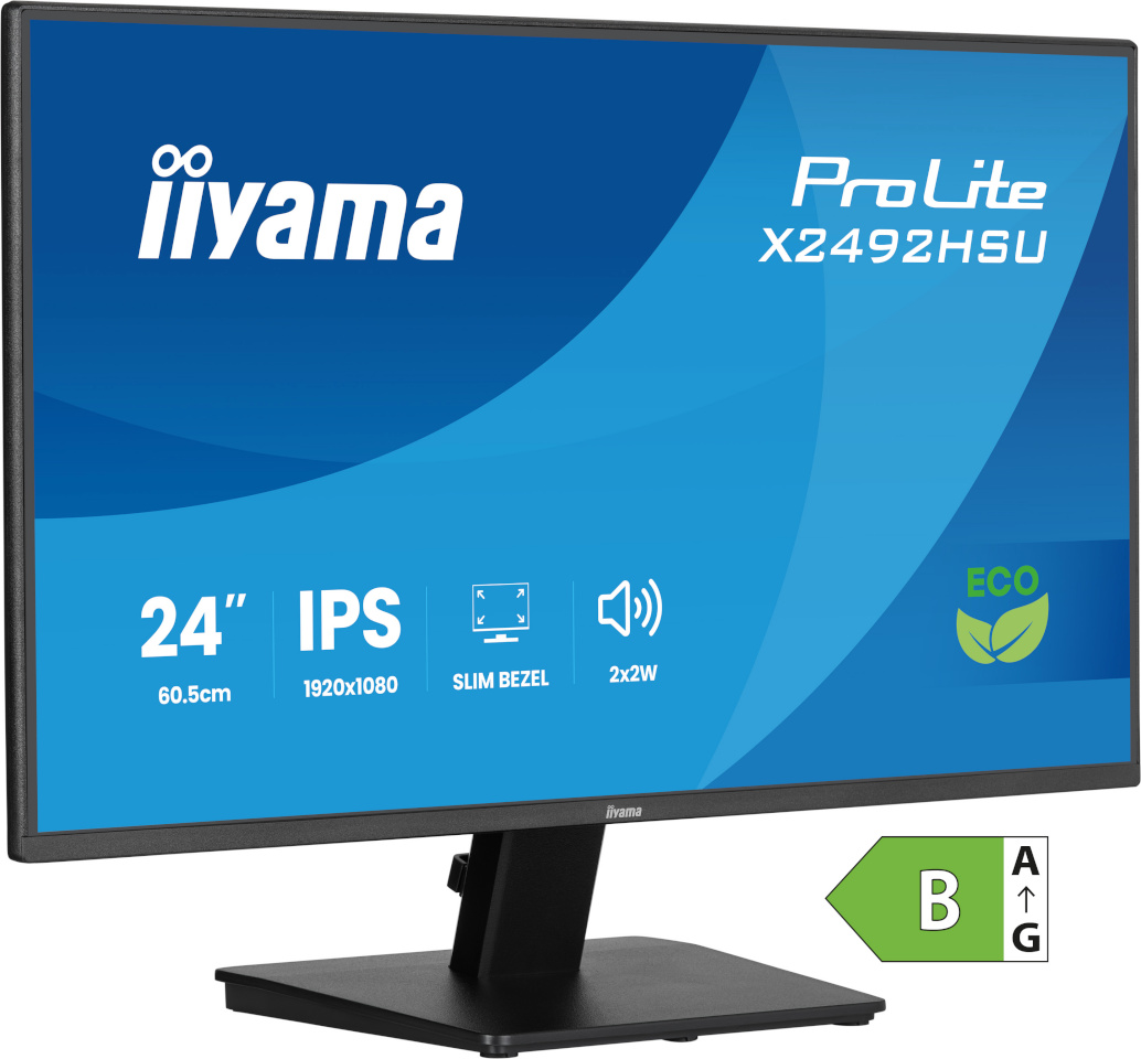 iiyama monitor 60.5cm (24") X2492HSU-B1 16:10 HDMI+DP+2xUSB IPS