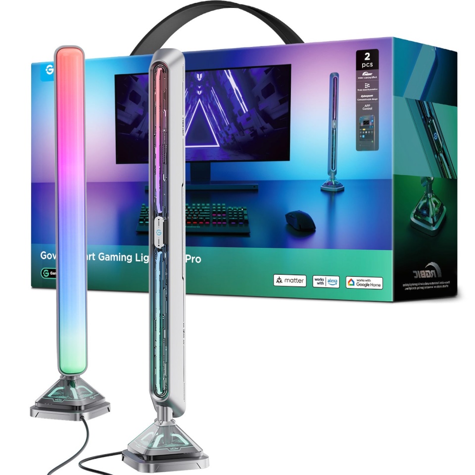 Govee nutikas laualamp Gaming Light Bars Pro Smart Table Lamp, 40 cm, RGBIC, 2tk