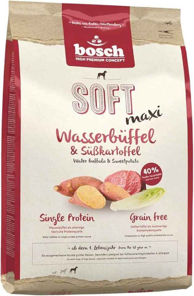 Bosch kuivtoit koerale Soft Maxi Water Buffalo and Sweet Potatoes, 2,5kg