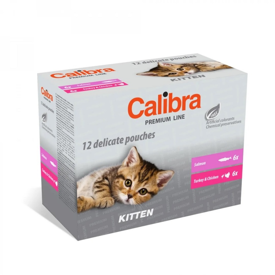Calibra kassitoit Cat Premium Kitten Pouches Multipack, 12x100g