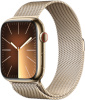 Apple Watch Series 9 GPS + Cellular 45mm Gold Stainless Steel Case with Gold Milanese Loop 