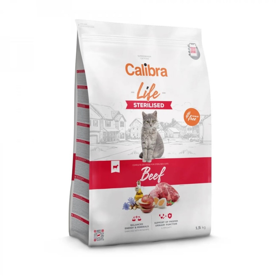 Calibra kuivtoit kassile Cat Life Sterilised Beef, 1,5kg