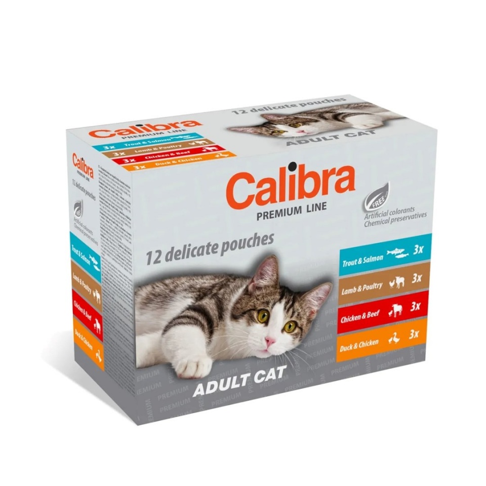 Calibra kassitoit Cat Premium Adult, 12x100g
