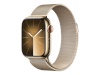 Apple Watch Series 9 GPS + Cellular 41mm kuldne Stainless Steel Case with kuldne Milanese Loop Apple