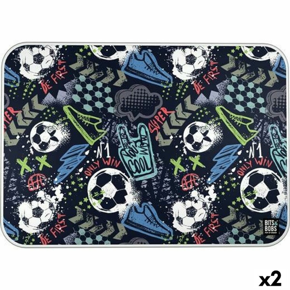 Bits&Bobs Kaitsematt MATCH mitmevärviline PVC 47x33cm laua 2tk