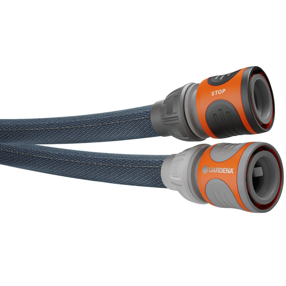 Gardena voolik Liano Xtreme Textile Hose 1/2, Set + Holder, 15m, hall/oranž