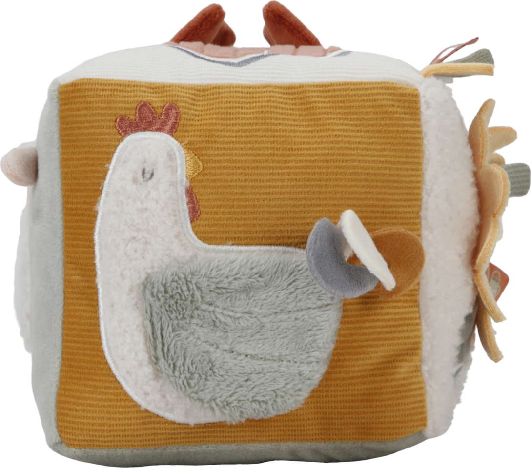 Little Dutch pehme mänguasi Little Farm Plush Cube, kollane/valge