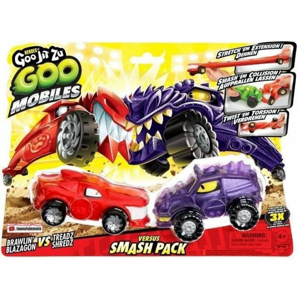 Moose Toys mängunukk GOO MOBILES - BLAZAGON VS TREADS SHREDZ punane