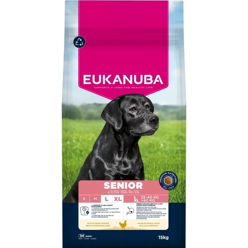 Eukanuba kuivtoit koerale Chicken Senior Dogs, Large Breeds, 15kg
