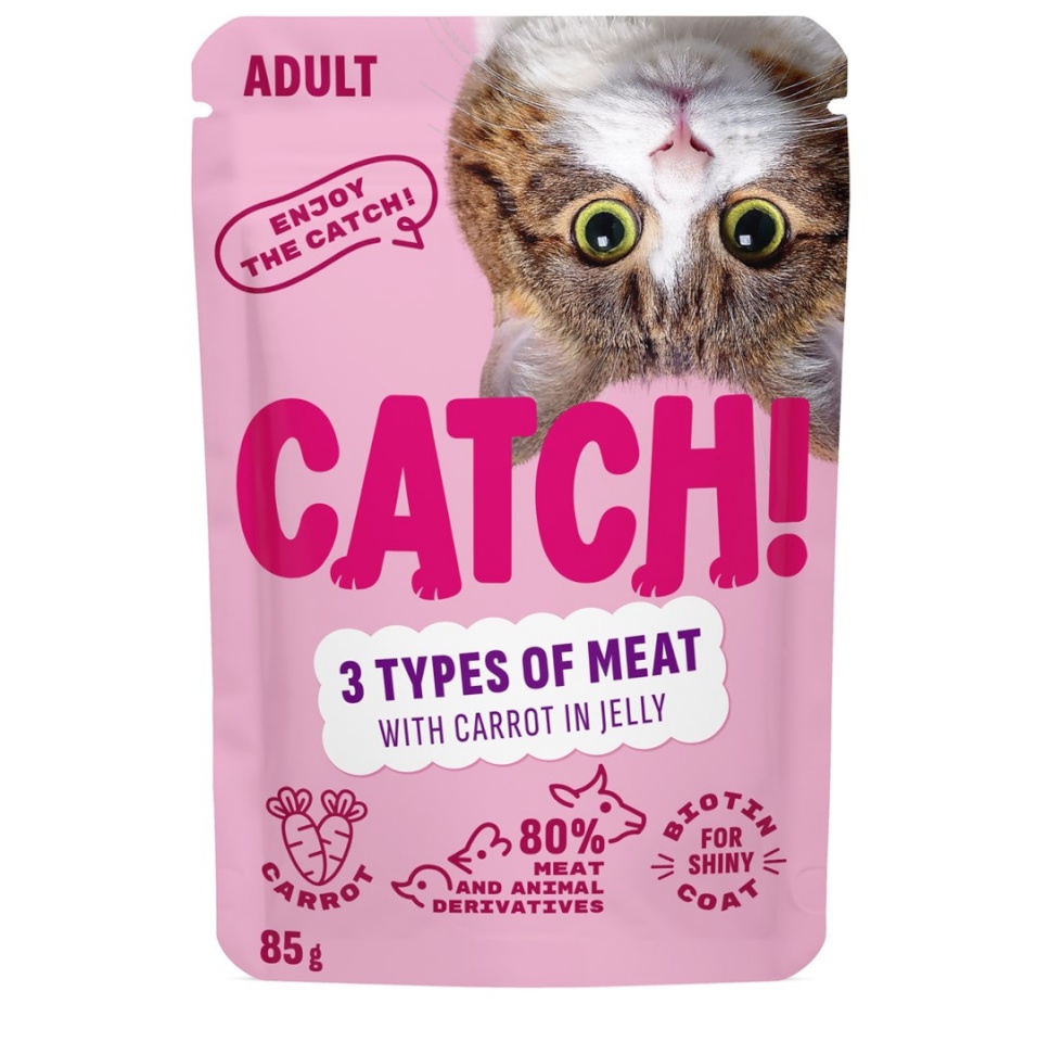 Catch kassitoit Three Kinds of Meat and Carrot in Jelly, 85g