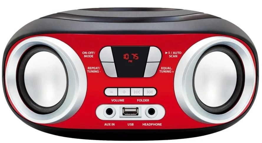 Manta muusikakeskus boombox MM9210BT, must/punane