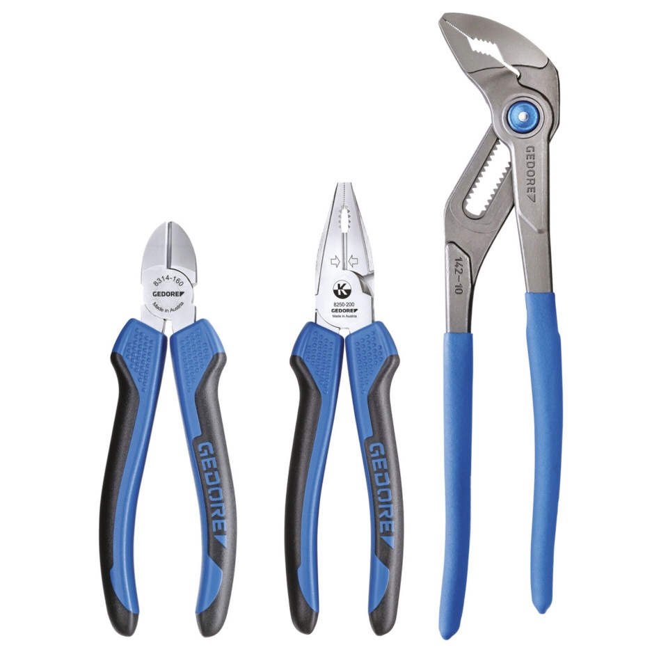Gedore tangid punane Pliers Set 3-osaline