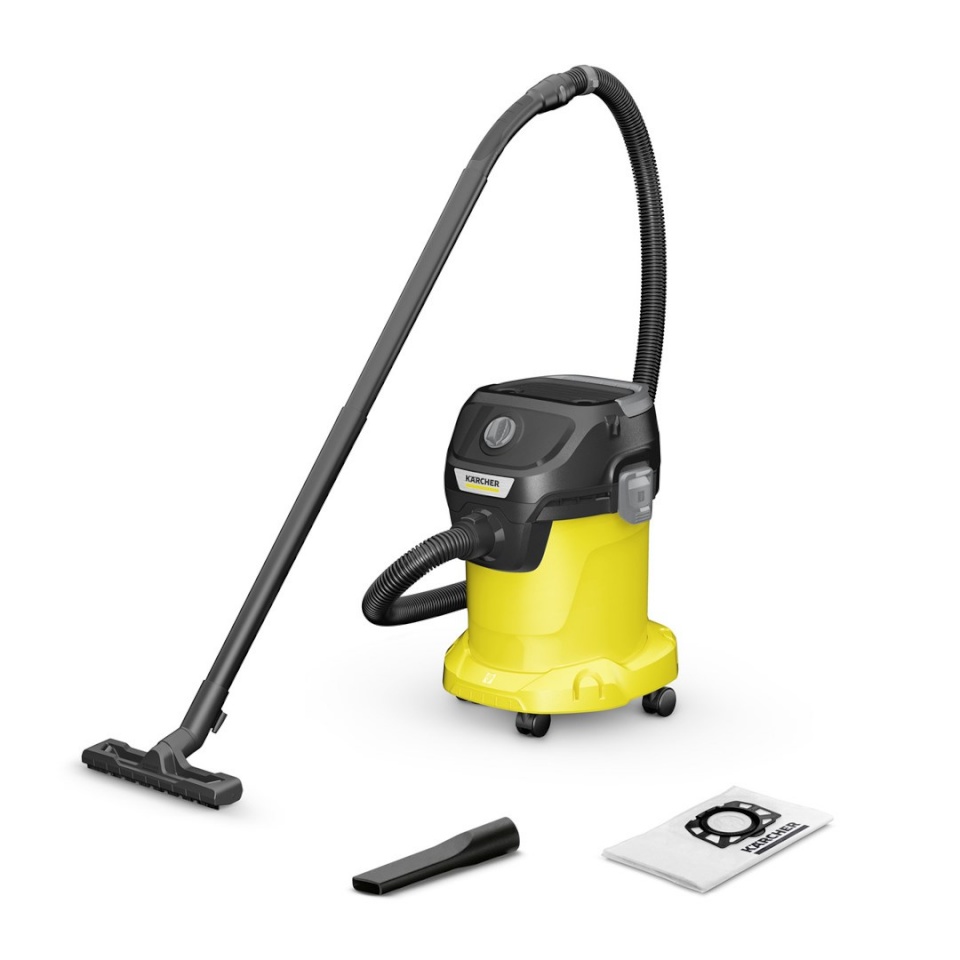 Kärcher vee- ja tolmuimeja KWD 3 V-17/4/20/F Dry & Wet Vacuum Cleaner, 1000W, kollane/must