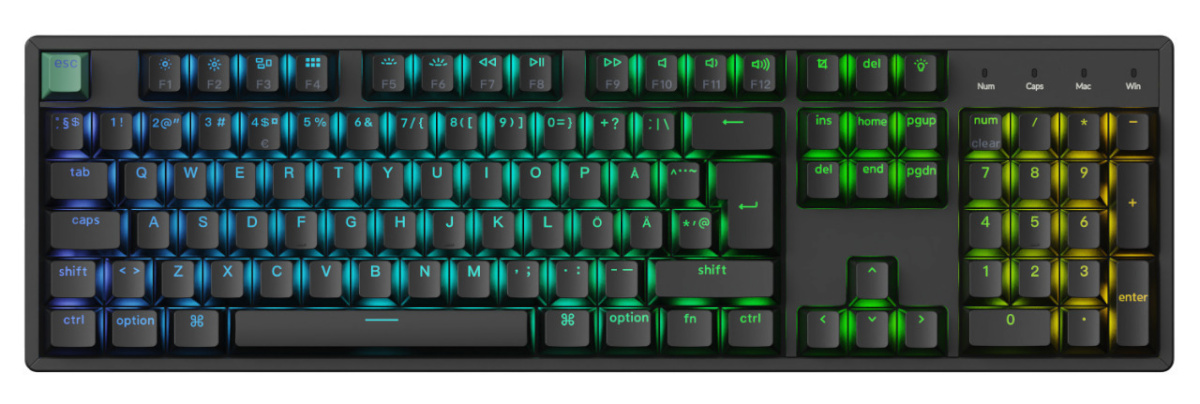 Keychron mänguriklaviatuur K10 HE 100% must