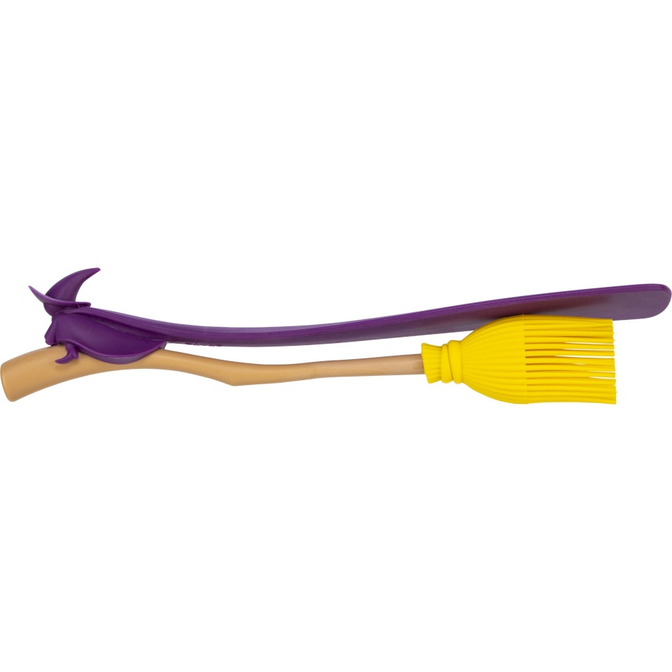 OTOTO kondiitripintsel ja spaatel OT2230 Witchin Pastry Brush and Spatula, lilla/kollane