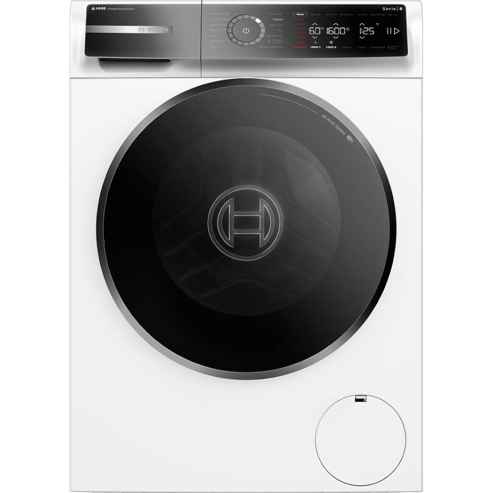 Bosch pesumasin WGB266ACSN Series 8 Front-Loading Washing Machine, 11kg, 1600 p/min, valge