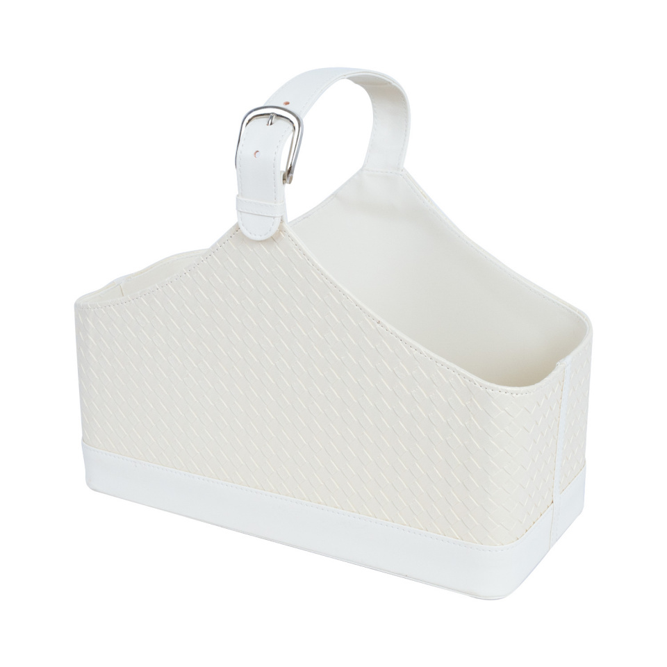 H4Y ajalehekorv Wilma, 37,5x17,5x27cm, valge