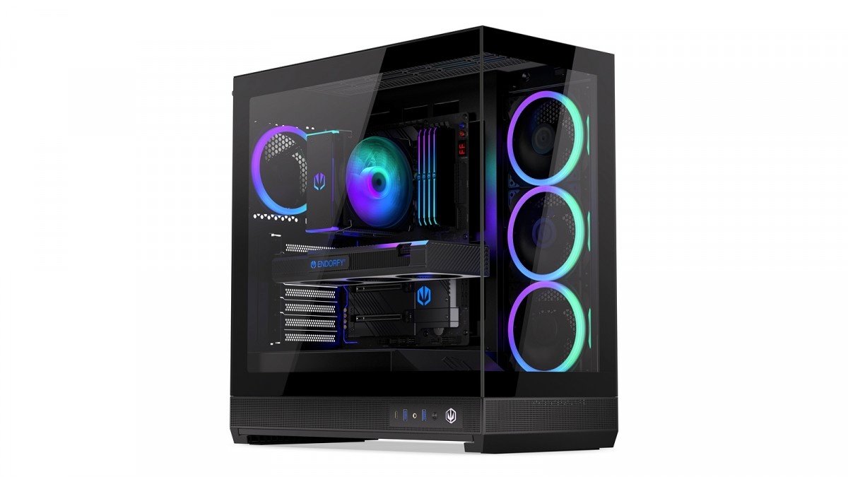 ENDORFY korpus Fishtank 6000 Corona (must, Tempered Glass x 2)
