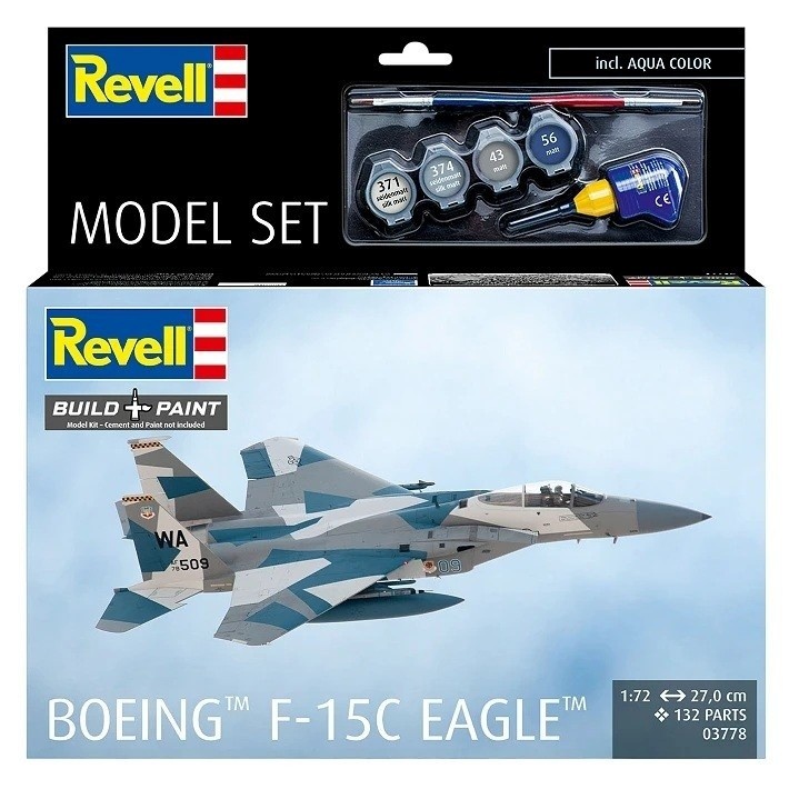 Revell Plastic model Boeing F15C Eagle 1:72 set