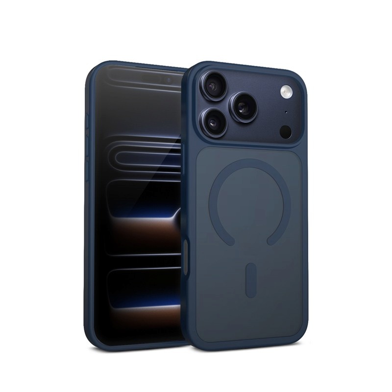 Crong kaitsekest MagSafe iPhone 17 Pro Navy sinine Hybrid Ma