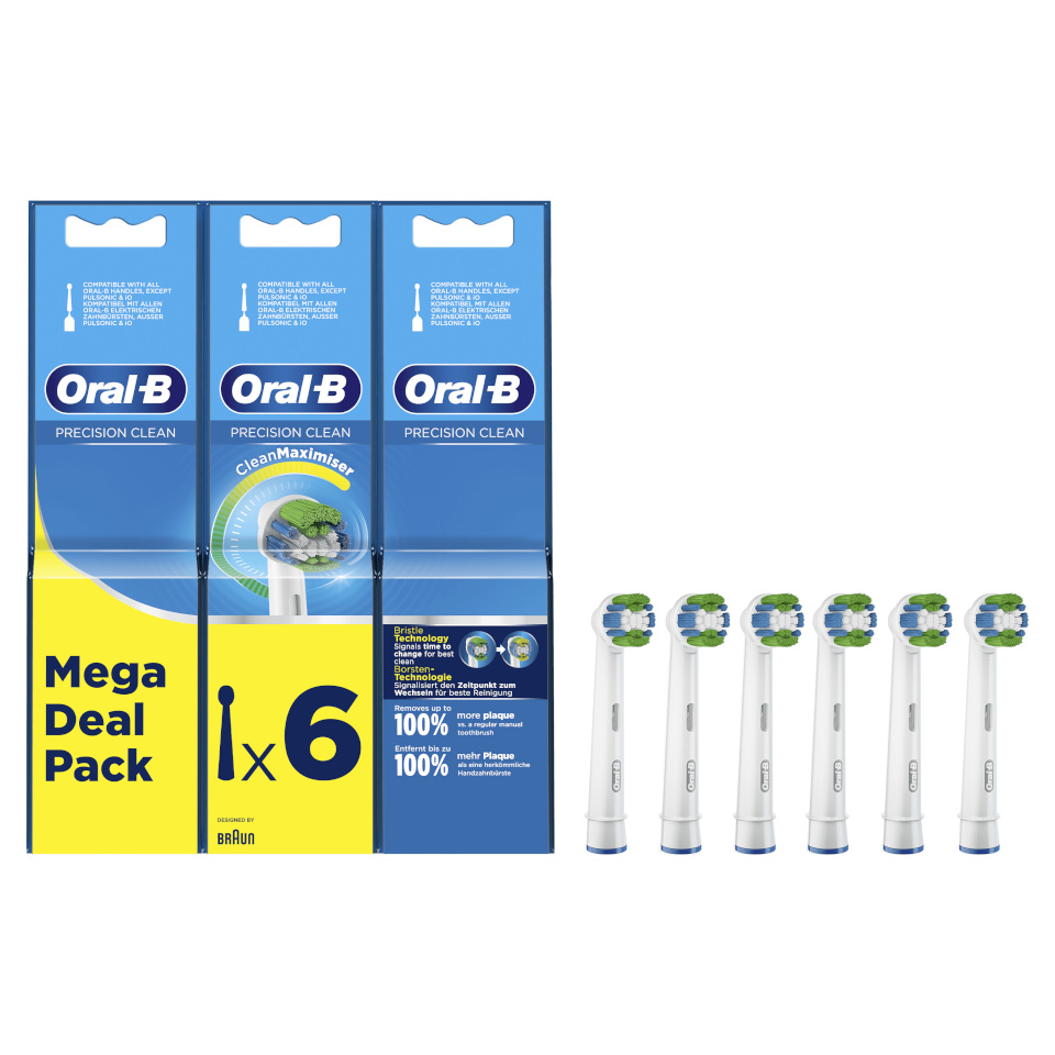 Braun lisaharjad Oral-B Precision Clean Replaceable Toothbrush Heads, 6tk, valge