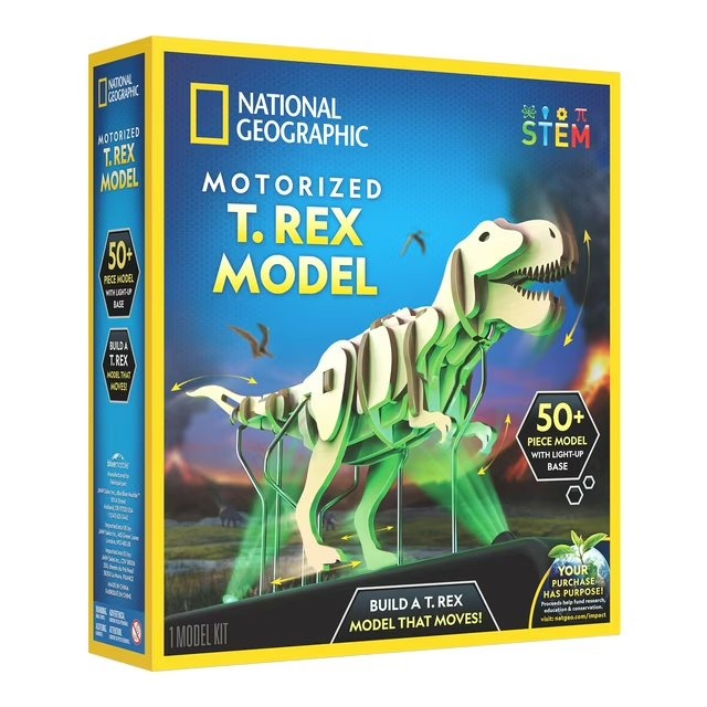 NATIONAL GEOGRAPHIC interaktiivne 3D pusle Motorized T. Rex Model, RTMPZTREX