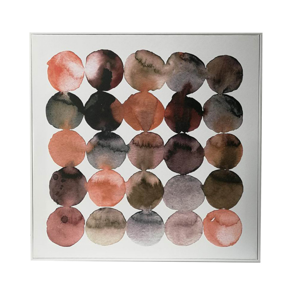 H4Y seinapilt Wally, 60x60cm, pruunid abstraktsed ringid