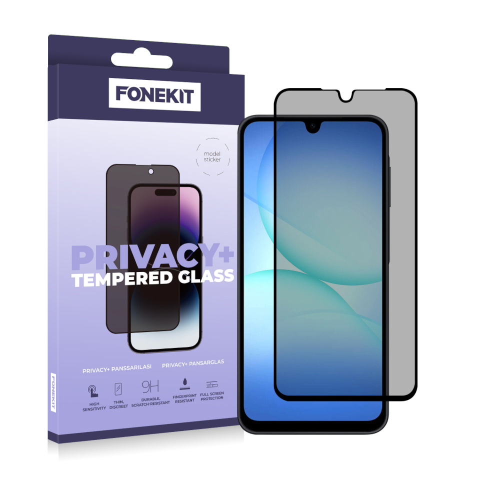 FoneKit kaitseklaas Privacy+ Full Cover, Samsung Galaxy A17 5G