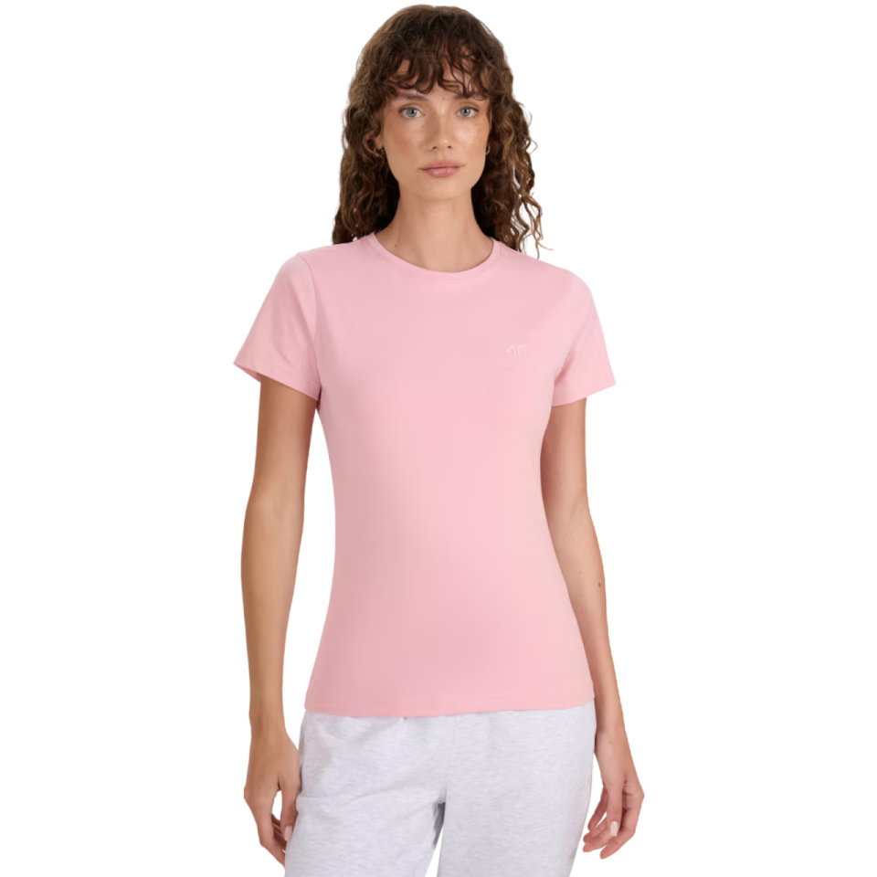 4F T-särk naistele F2255 heleroosa 4FWMM00TTSHF2255 56S suurus S