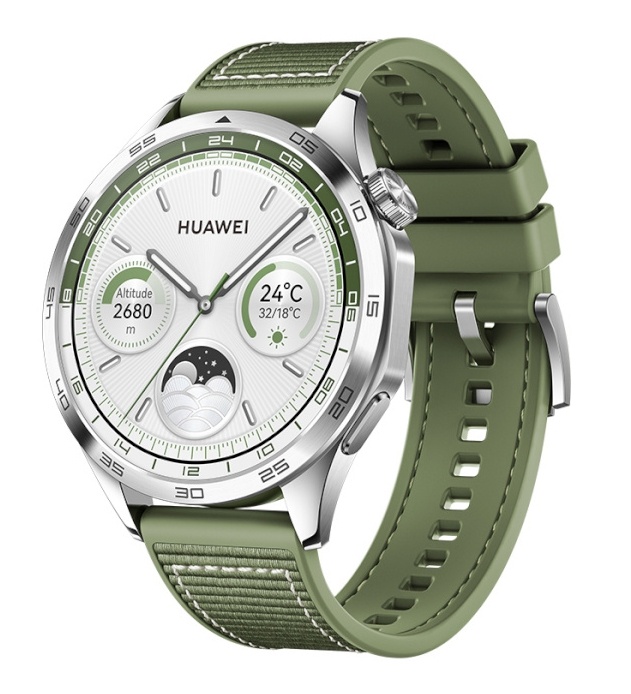 Huawei Watch GT 4 46mm hõbedane/roheline