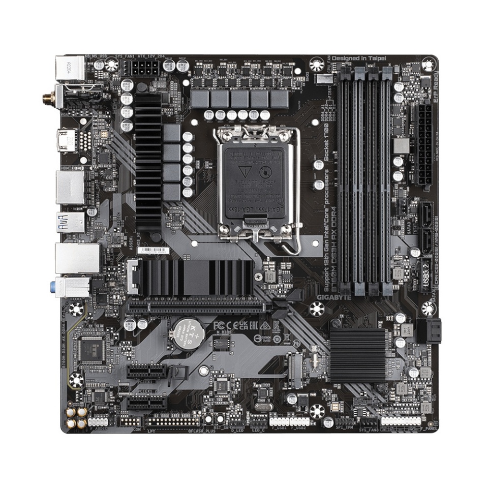 Gigabyte emaplaat B760M DS3H AX, Intel, LGA1700, DDR4, mATX