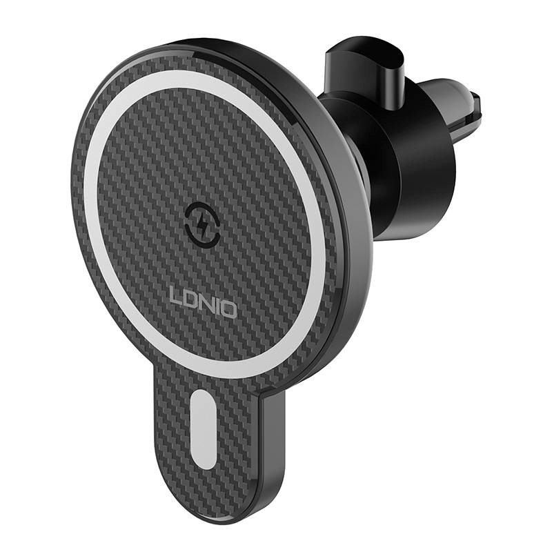 Ldnio autohoidja LDNIO Car Mount ,MA20 with inductive Charger 15W and metal ring must