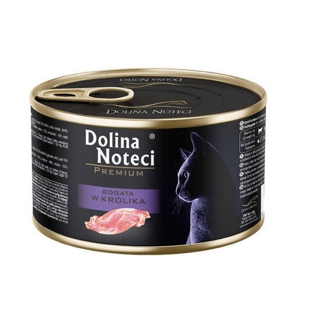Dolina Noteci kassitoit Premium Rich in Rabbit, 185g