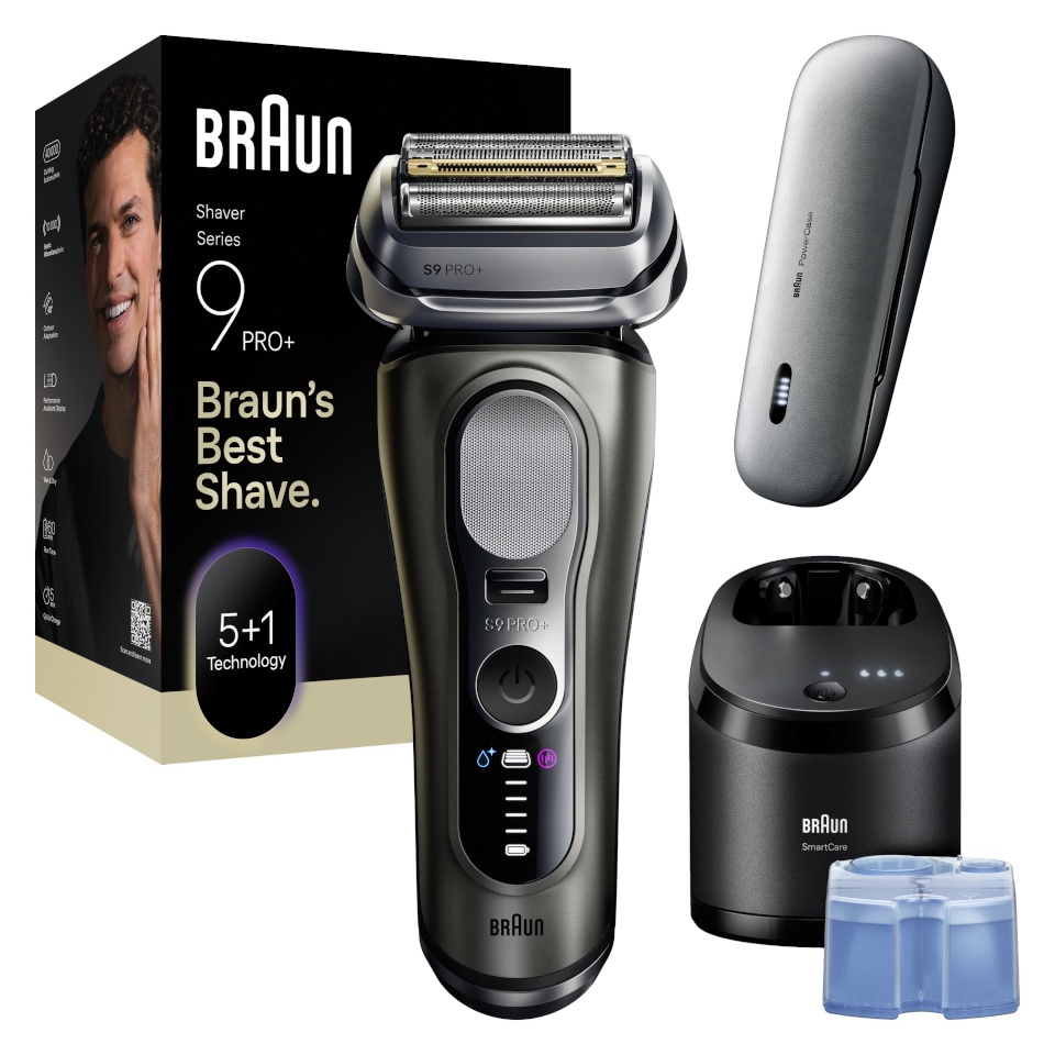 Braun pardel Series 9 Pro+ Wet & Dry, 6in1 SmartCare Centre and PowerCase Shaver, hall
