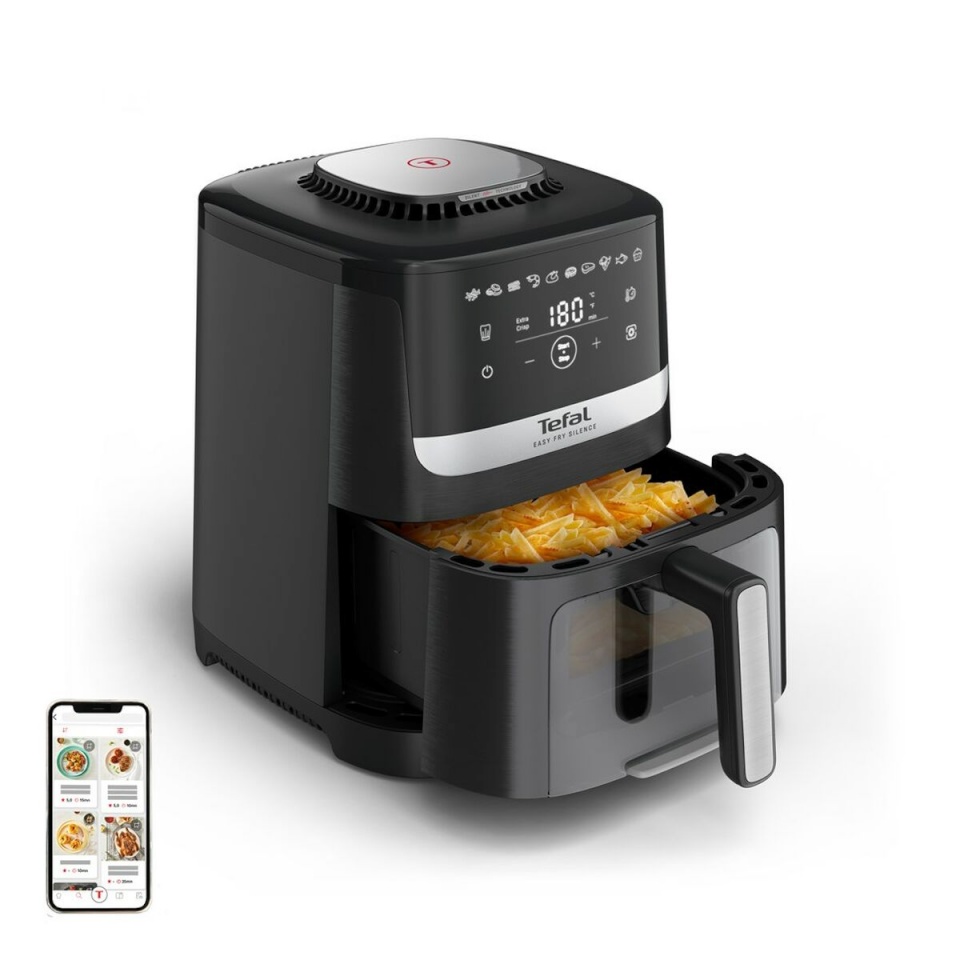 Tefal kuumaõhufritüür EY5568E0 Easy Fry Silence Low-Fat Fryer, must