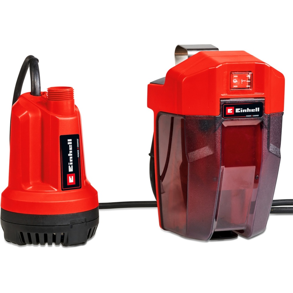 Einhell akutoitel veepump 4181500 Cordless Clear Water Pump GE-SP 18 Li - Solo, Submersible / Pressure Pump, punane/must