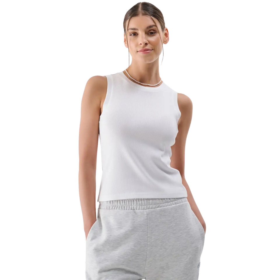 4F T-särk naistele F132 valge 4FWMM00TSLEF132 10S suurus L