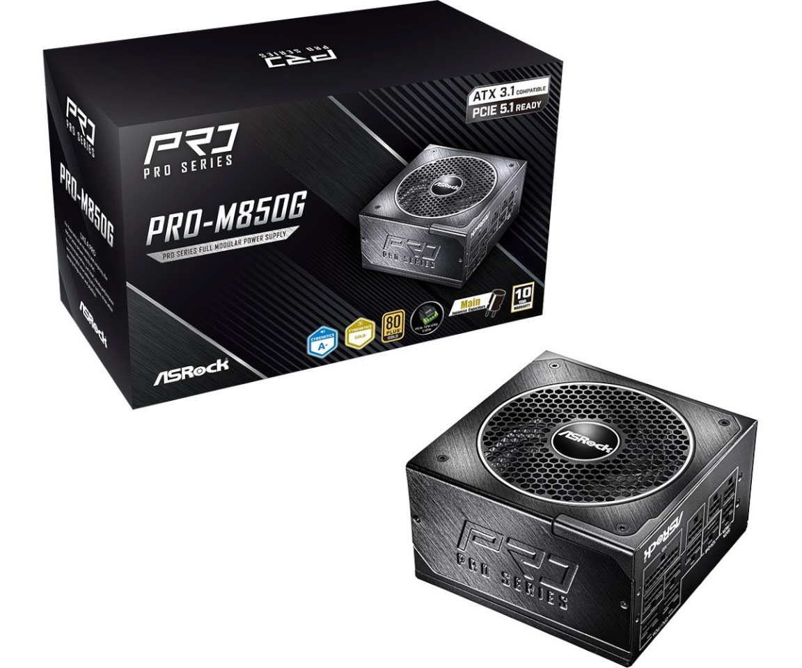 ASRock toiteplokk 850W 80 PLUS kuldne power supply unit