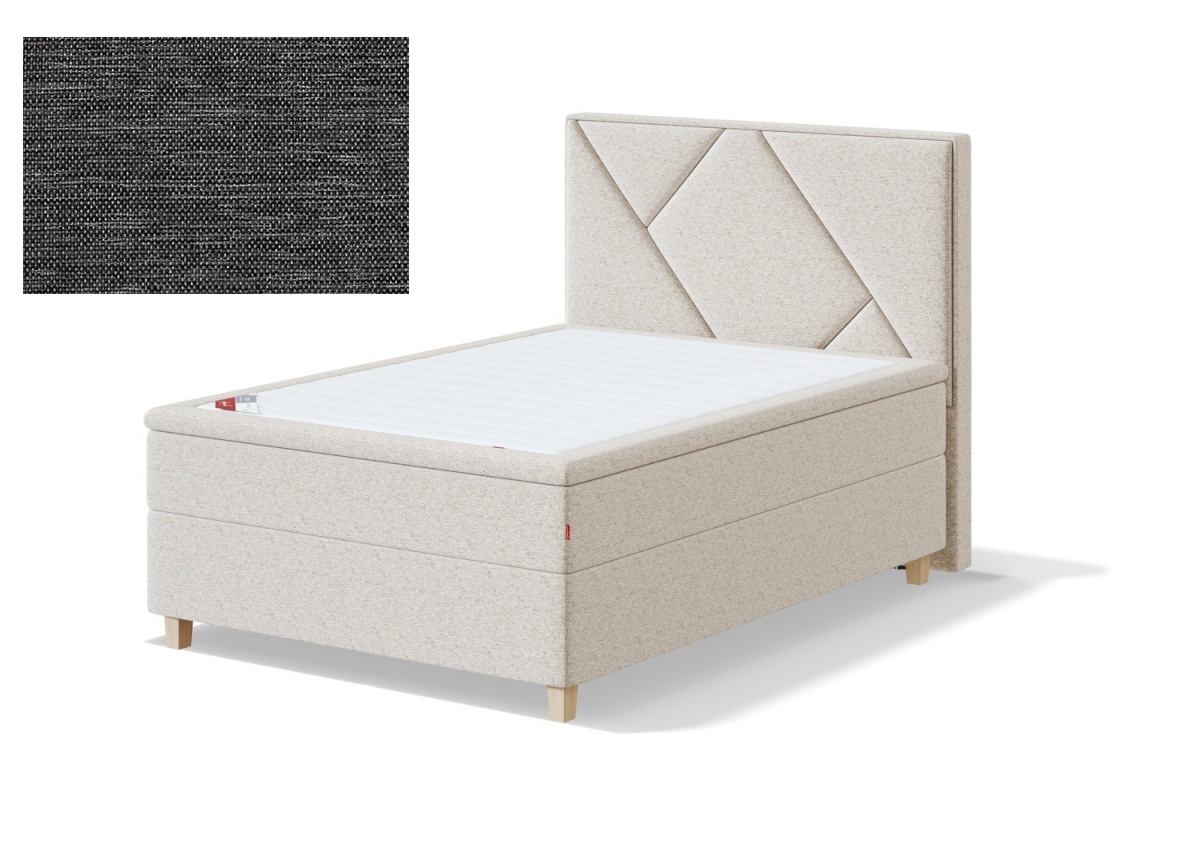 Sleepwell kontinentaalvoodi RED CONTINENTAL, 140x200x50cm, MANGO tumehall, keskmine