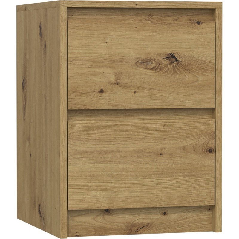 Top E Shop öökapp K2 ARTISAN nightstand/bedside table 2 drawers Oak