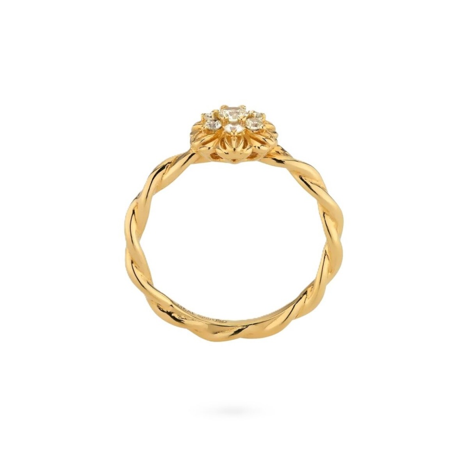 24KAE naiste sõrmus 124108Y/54 kuldne 14