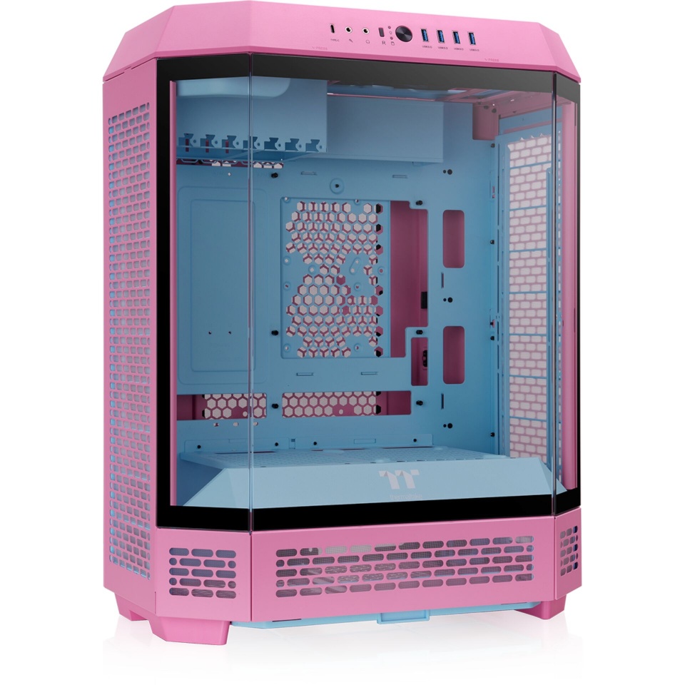 Thermaltake korpus The Tower 600 (pink, Tempered Glass x 3)