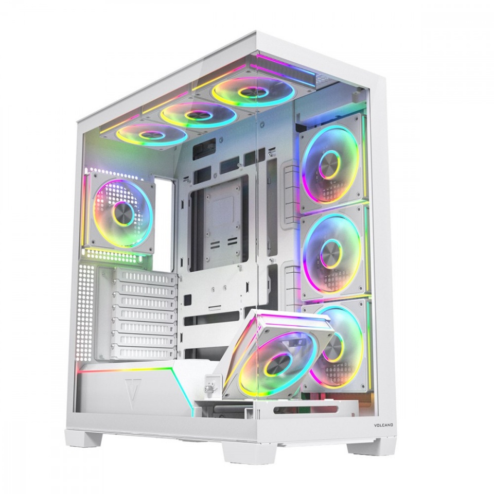 MODECOM korpus Case PC VOLCANO STELLAR PLUS ARGB MIDI 8F valge