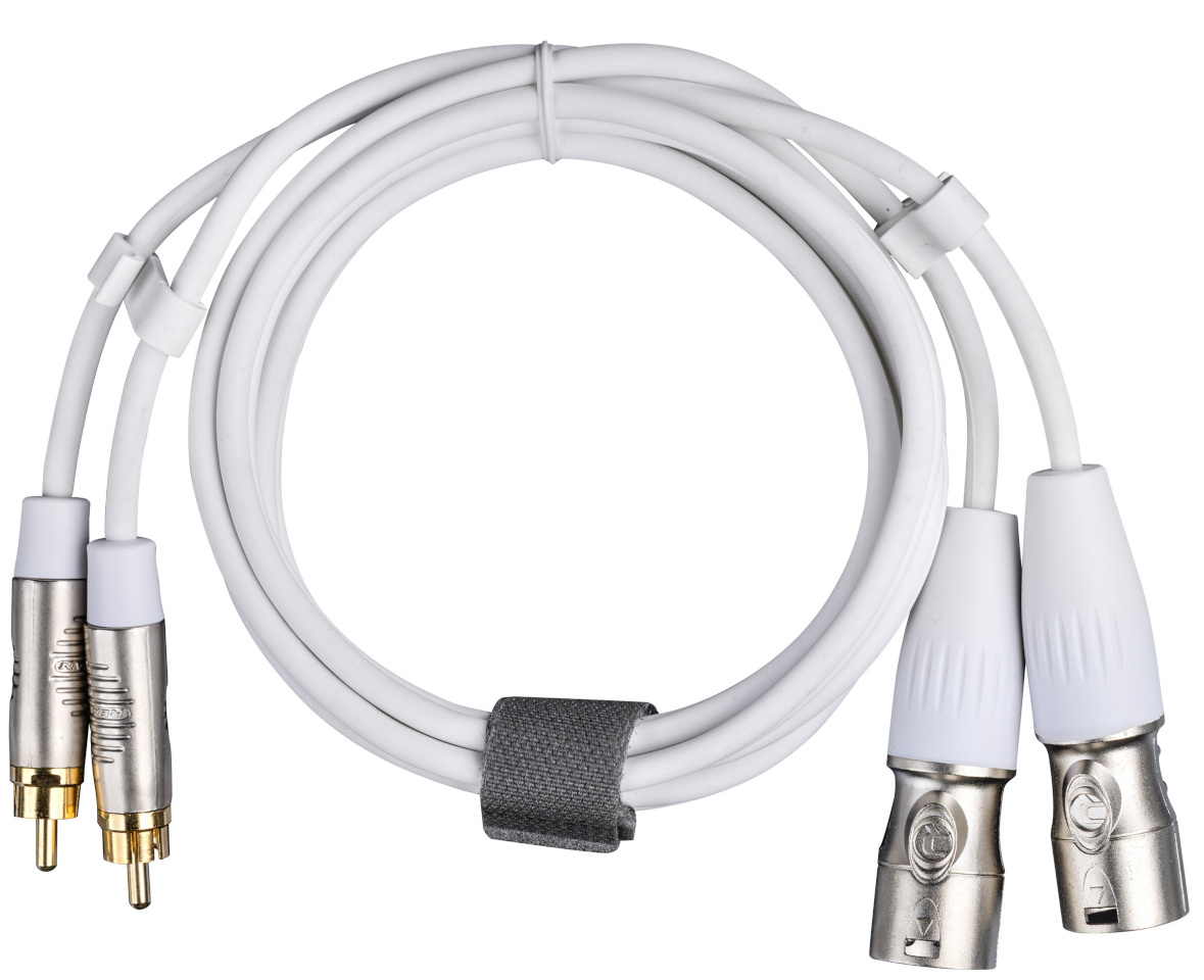 Fuj:tech mikrofonikaabel 2 x RCA isas – 2 x XLR isas audiokaabel, 7 m, valge