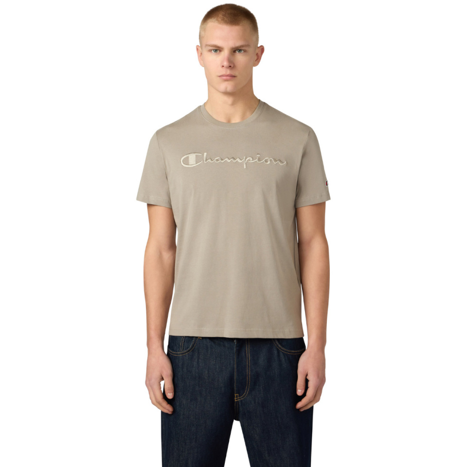 Champion T-särk meestele SS Tee beež 220273 ES035 suurus XL