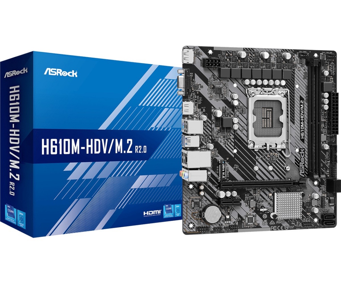 ASRock emaplaat H610M-HDV/M.2 R2.0 LGA1700, DDR4, mATX