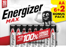 Energizer patarei Energizer Max Alkaline AA CHP8 6+2