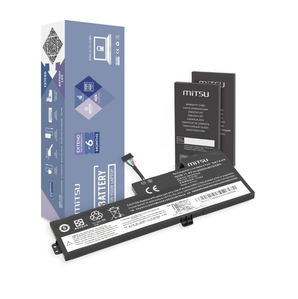 Mitsu sülearvuti aku Mitsu Lenovo T470 T480 A475 A485 01AA419